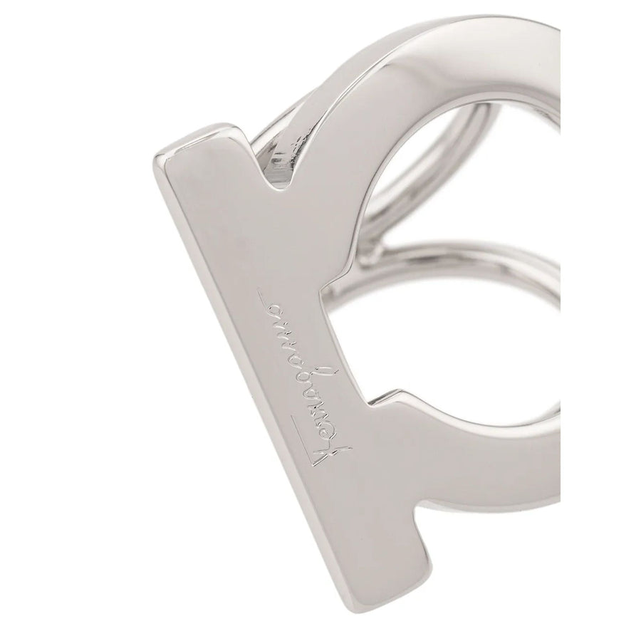 Ferragamo Metal scarf ring in silver