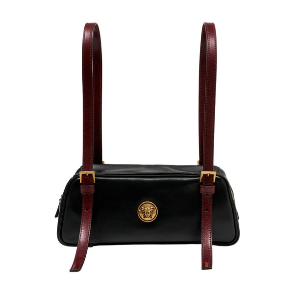 Versace Calfskin shoulder bag in black