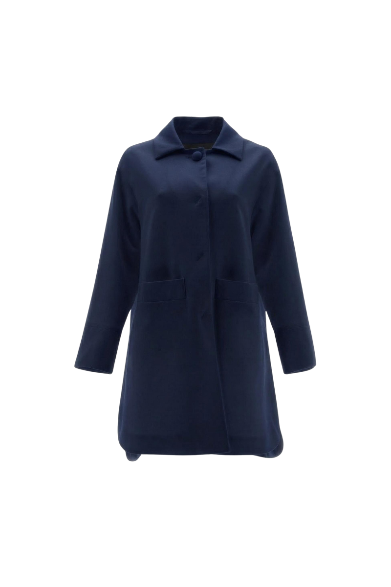 Herno 100% Cotton coat in navy