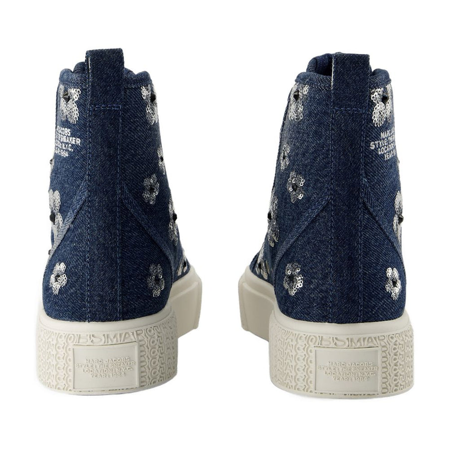 Marc Jacobs Cotton high-top sneaker in navy