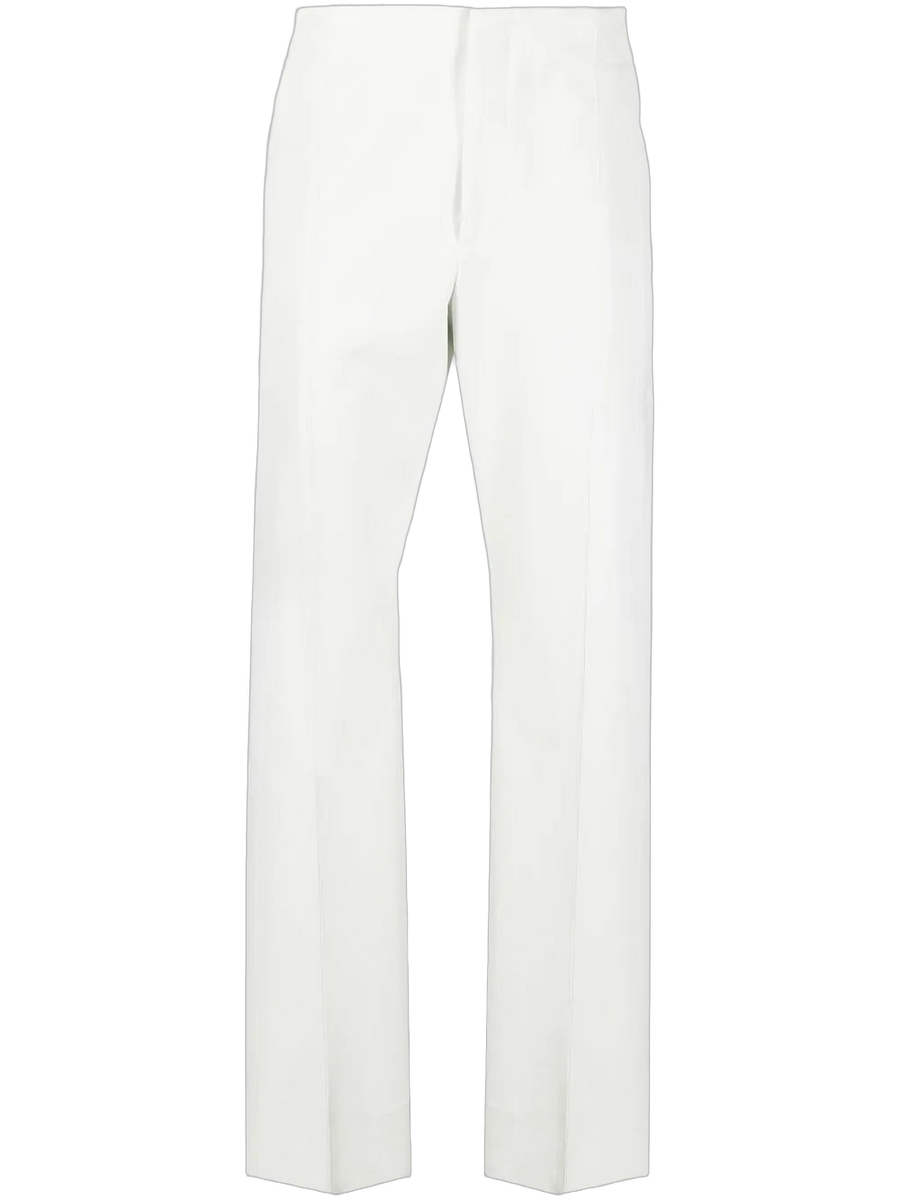 Ferragamo Cotton blend trousers in white