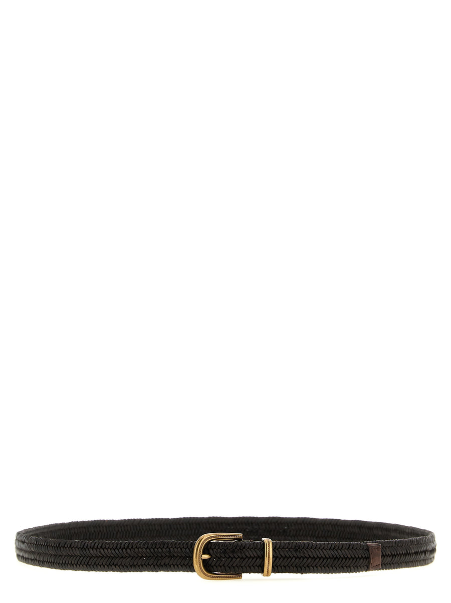 Brunello Cucinelli 100% leather belt in brown