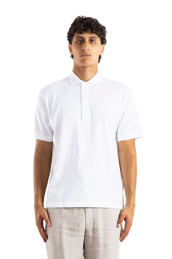 Handvaerk Pima cotton polo in white