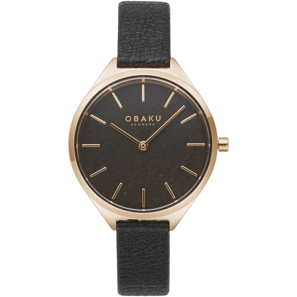 Obaku Stainless steel case watch in black
