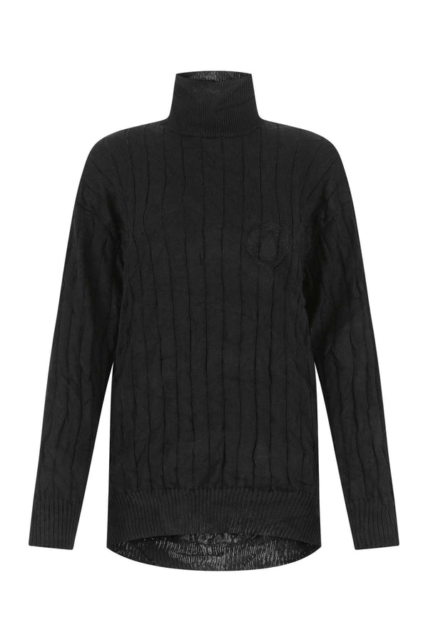 Balenciaga 90% Silk sweater in black