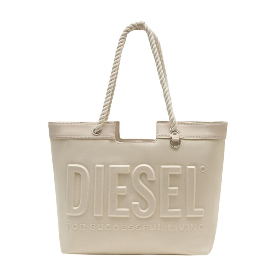 Diesel Cotton tote bag in white