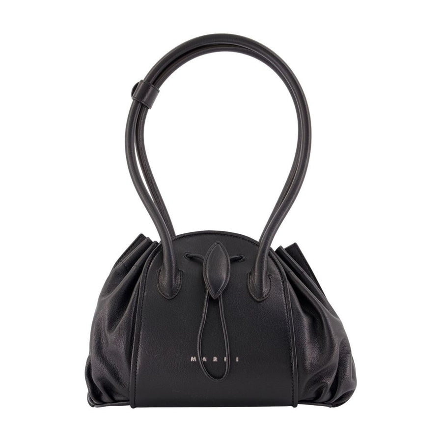 Marni calfskin shoulder bag in black