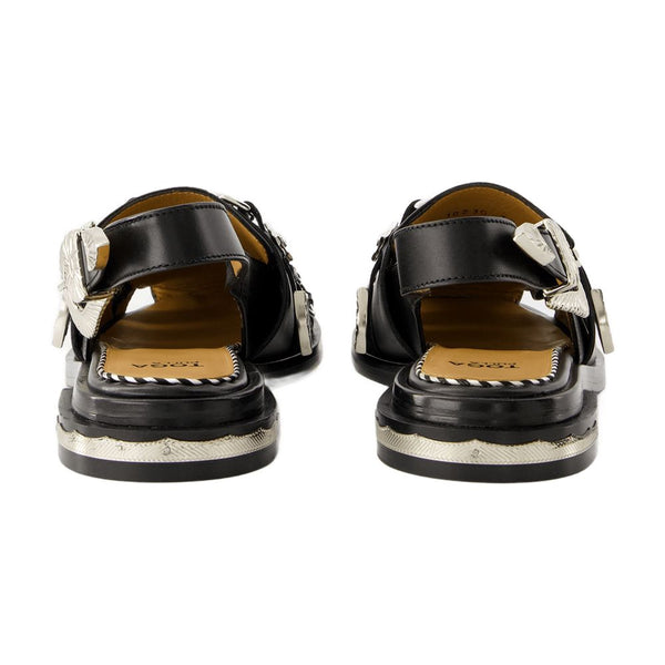 Toga Pulla Leather sandals in black