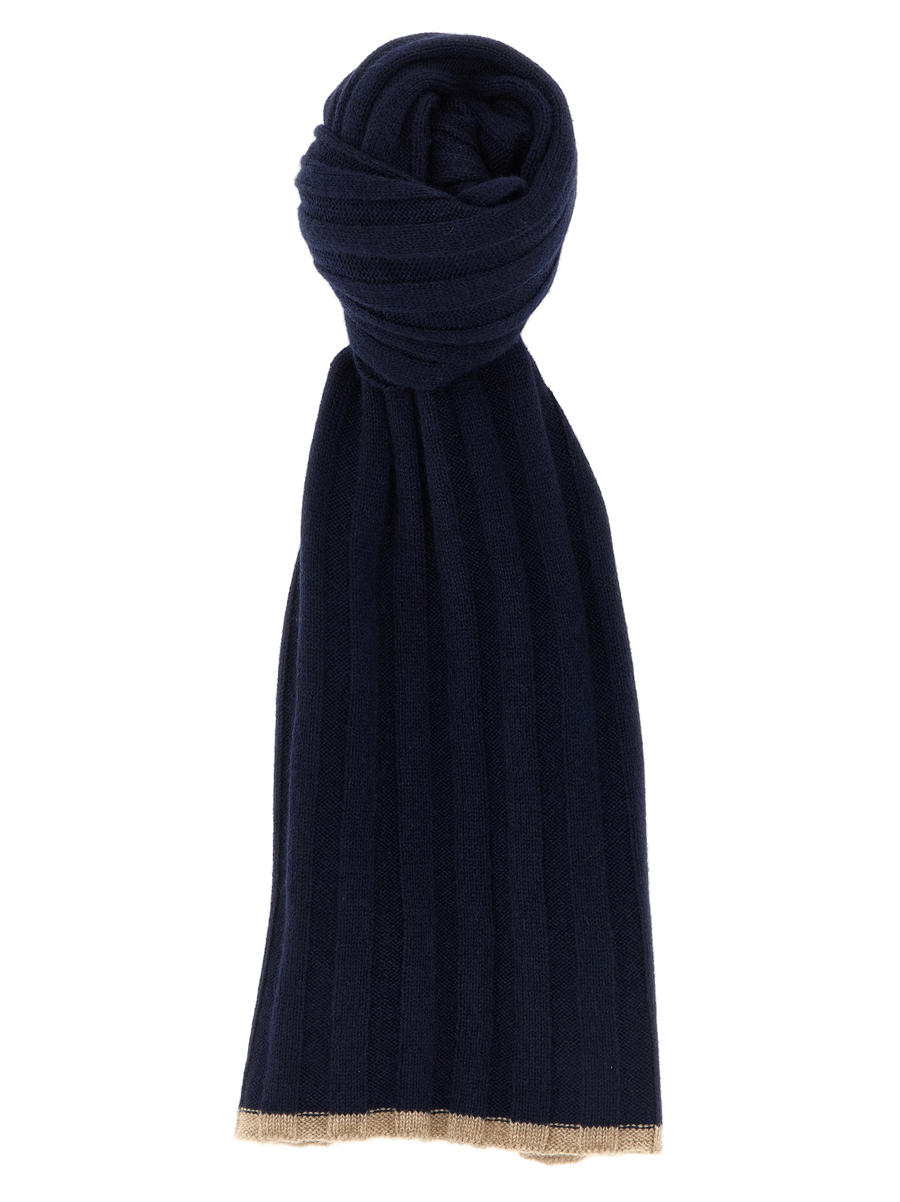Brunello Cucinelli Pure cashmere scarf in navy