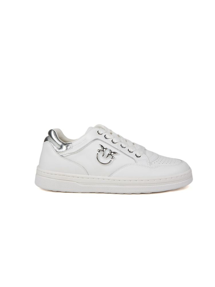 Pinko 68% Bos Taurus (Cow) sneaker in white