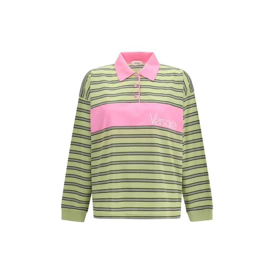 Versace 100% Cotton polo shirt in green