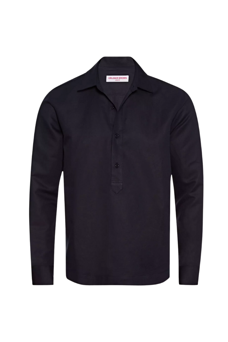 Orlebar Brown 50% Cotton shirt in navy
