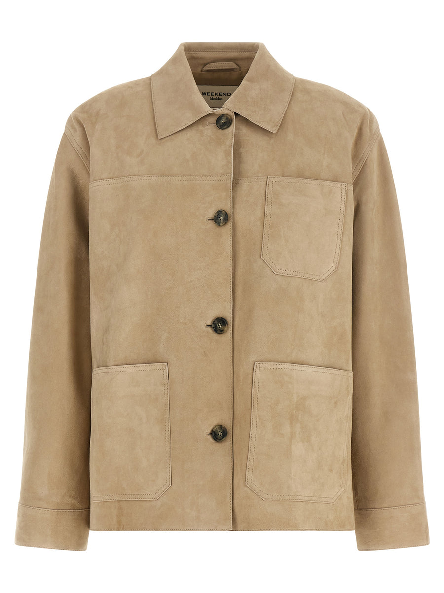 Beige Lamb Leather Jacket Clothing