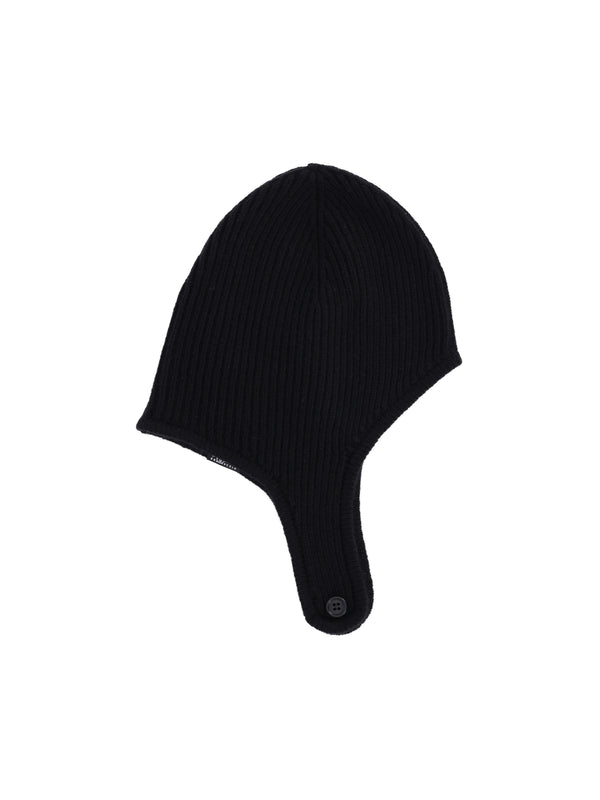 MM6 Maison Margiela S52TB0015 80% Wool winter hat in black