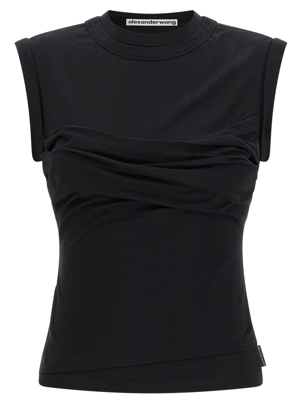 Alexander Wang 95% cotton tank top in black