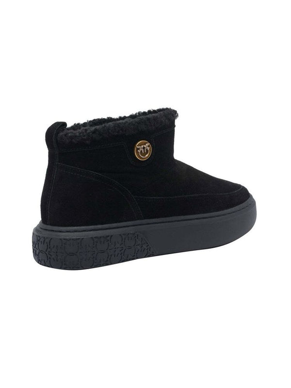 Pinko 100% Bos Taurus (Cow) suede upper boot in black
