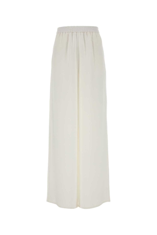 Max Mara 100% Silk trousers in white
