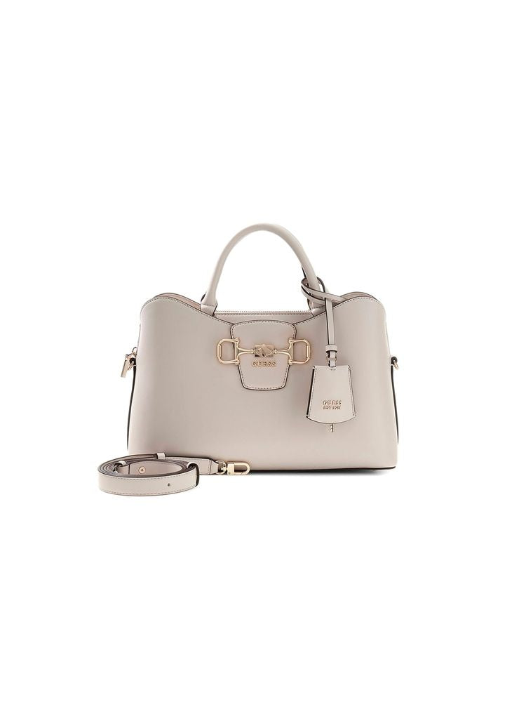Guess 100% Polyurethane top handle bag in beige