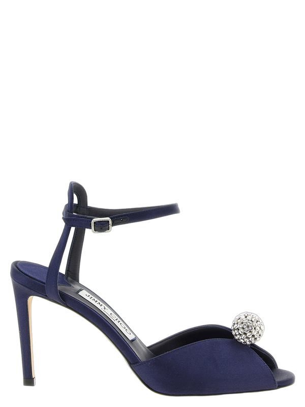 Jimmy Choo Satin upper heel in navy