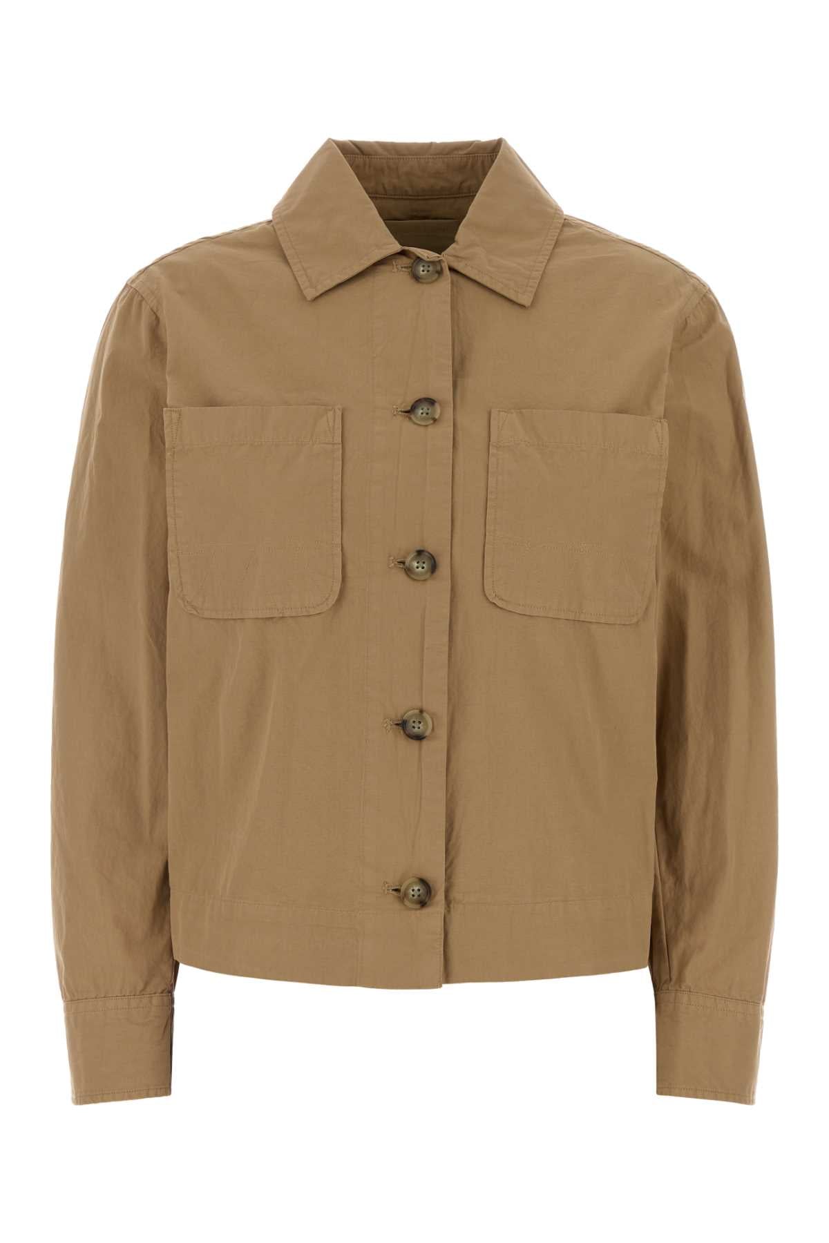 Camel Cotton Shirt Whitepepper Exterior: Camicie