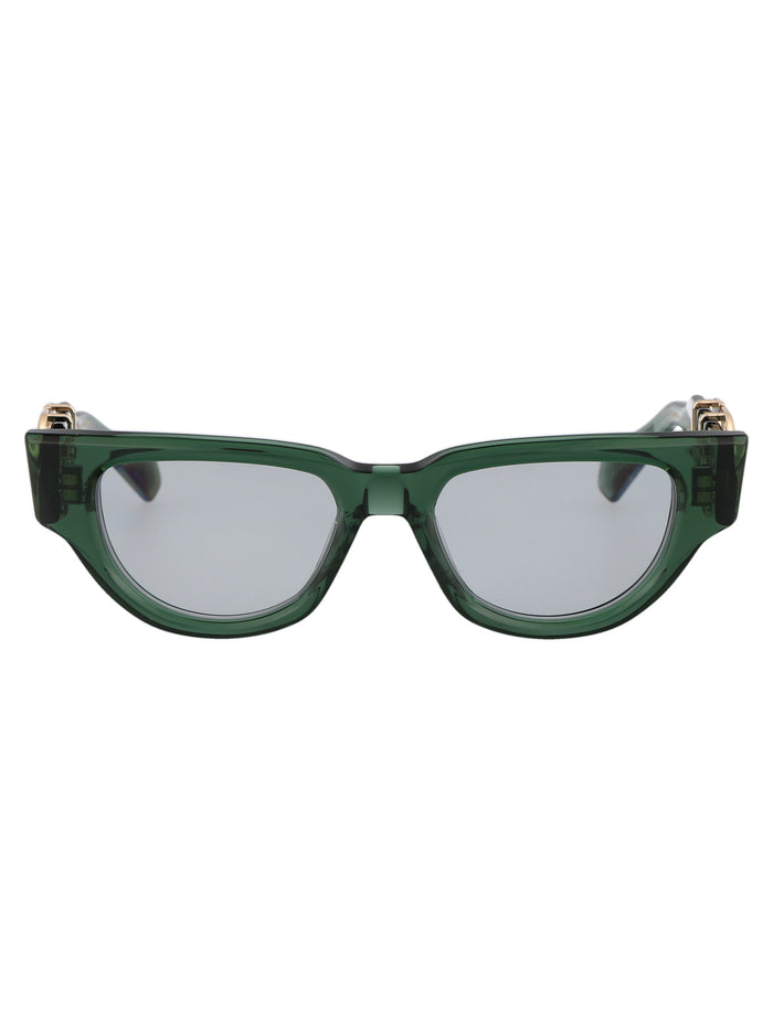 V - Due 103e Grn Gld Acetate Sunglasses
