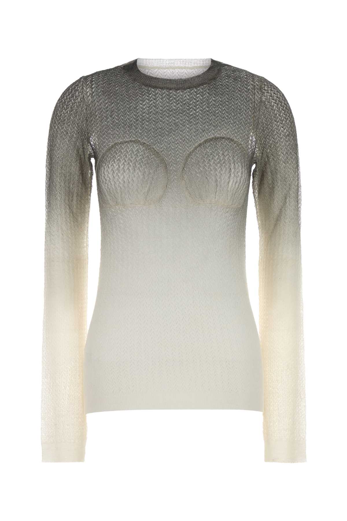 Multicolor Wool Blend Sweater Offwhiteblack Maglieria