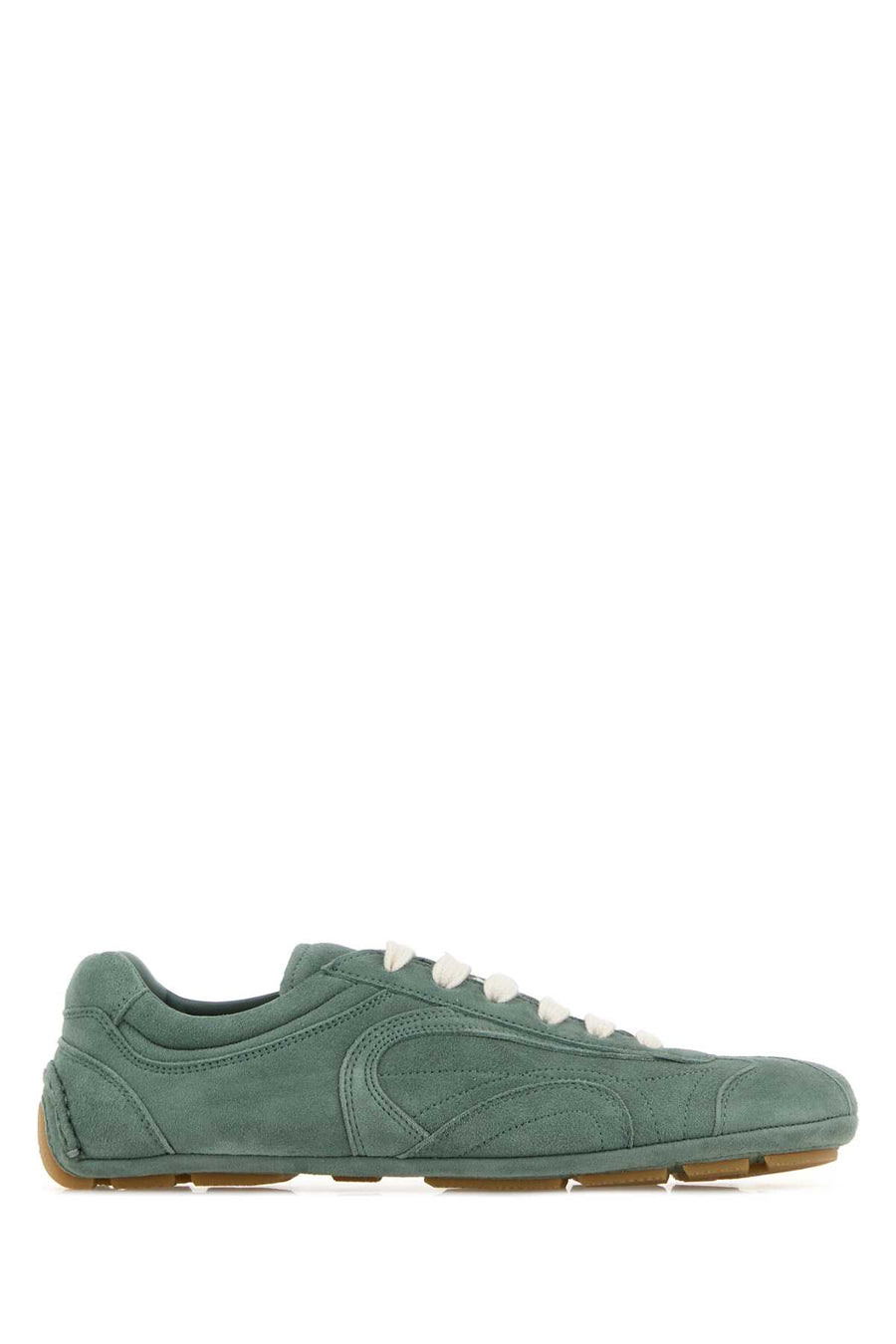 Prada Exterior: 100% Suede sneaker in green
