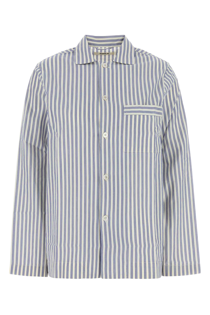 Embroidered Poplin Shirt Skagenstripes Exterior: Organic Cotton Intimo