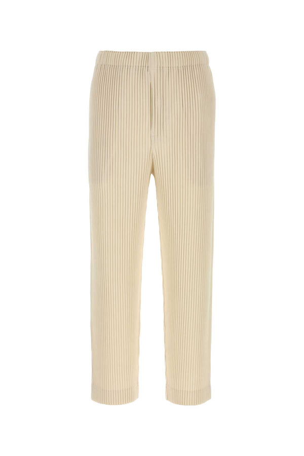 Homme Plisse' Issey Miyake Colors 100% Polyester trousers in beige