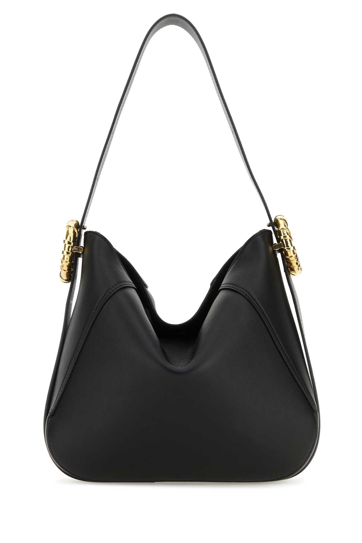 Black Leather Melodie Shoulder Bag Borse A Mano
