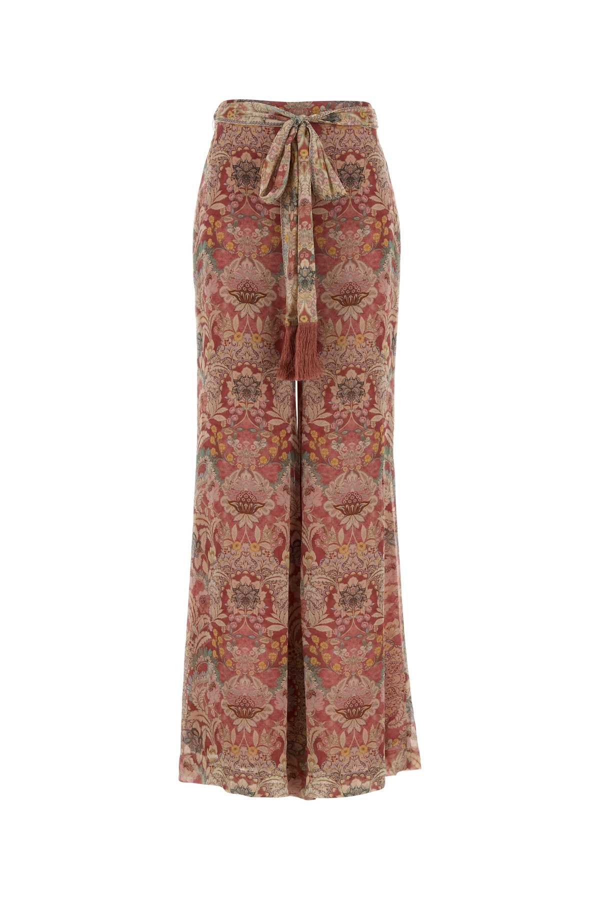Rustfloral Viscose Pantaloni