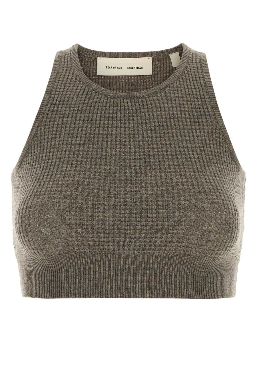 Fear Of God Essential Waffle 88% Polyester tank top in gray