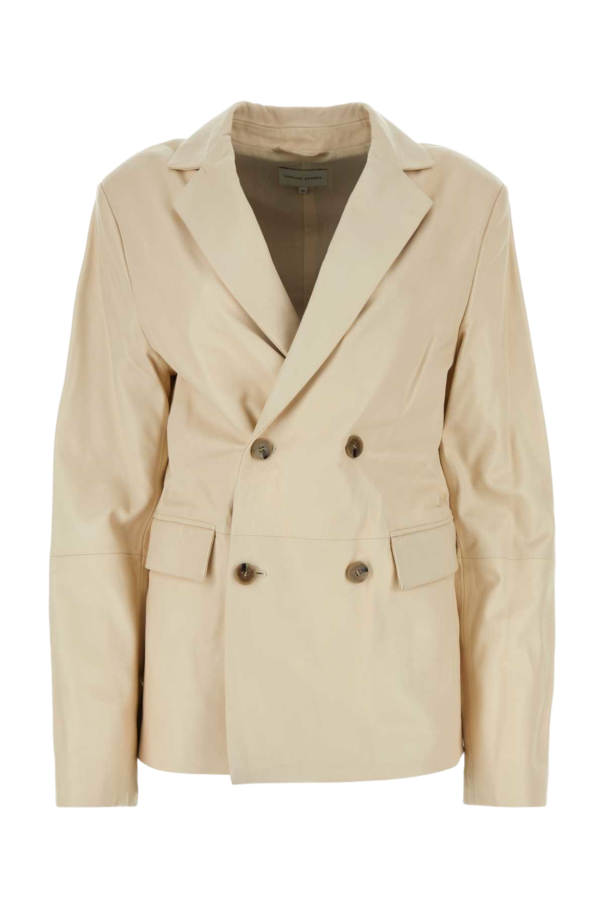 Ivory Leather Davao Blazer Frostivory Exterior: Lamb Lining: Cotton Giacche E Gilet