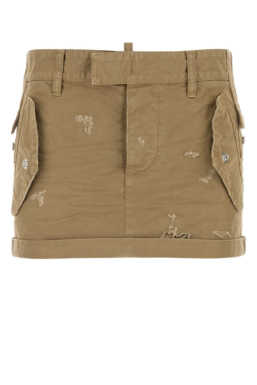 Dsquared2 Archive 100% Cotton mini skirt in beige