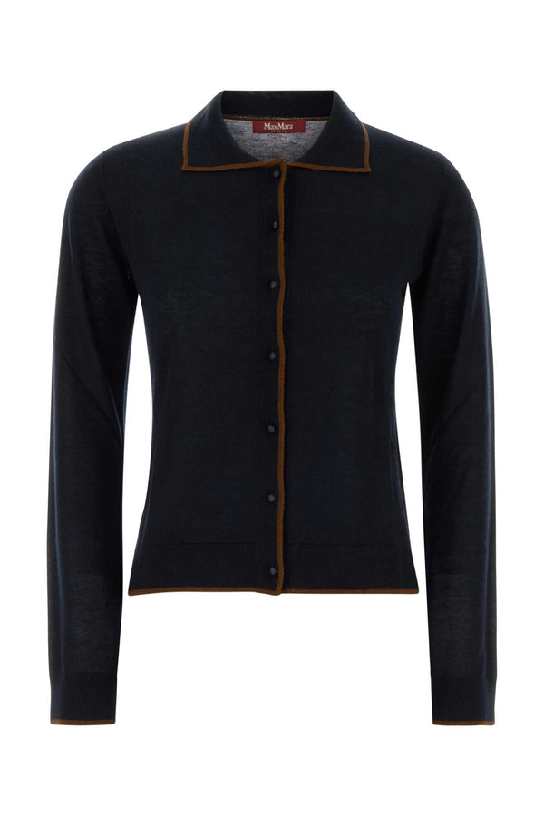 Mm Studio 55% Silk cardigan in navy