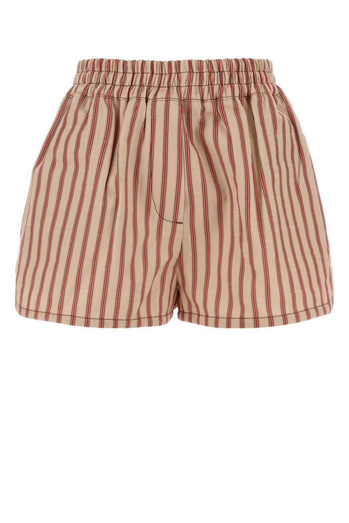 Embroidered Denim Shorts Bitter-26 Exterior: Cotton