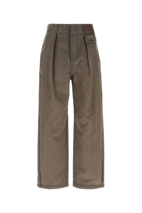 Loewe Khakibrown 61% Viscose 39% Cotton trousers in brown