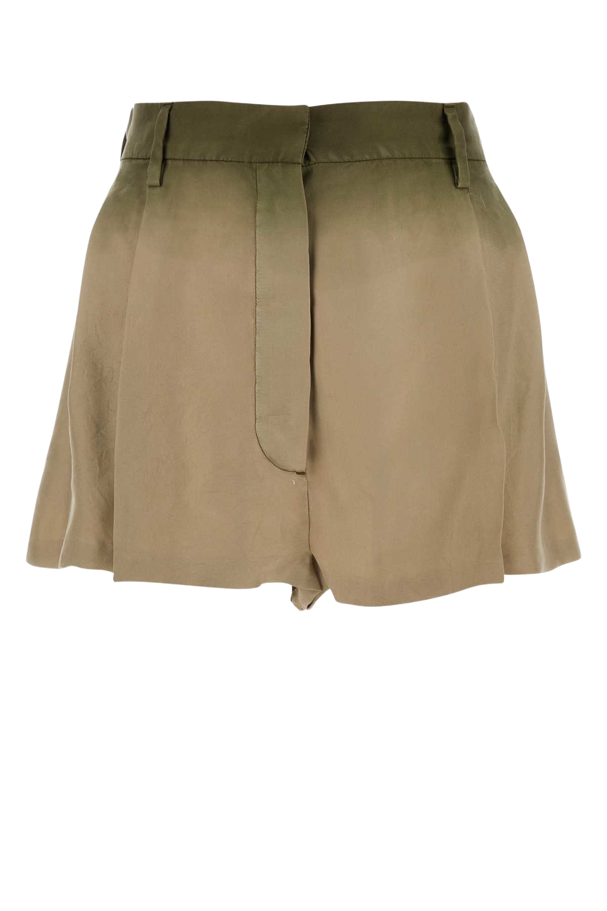 Sage Green Silk Shorts Corda Exterior