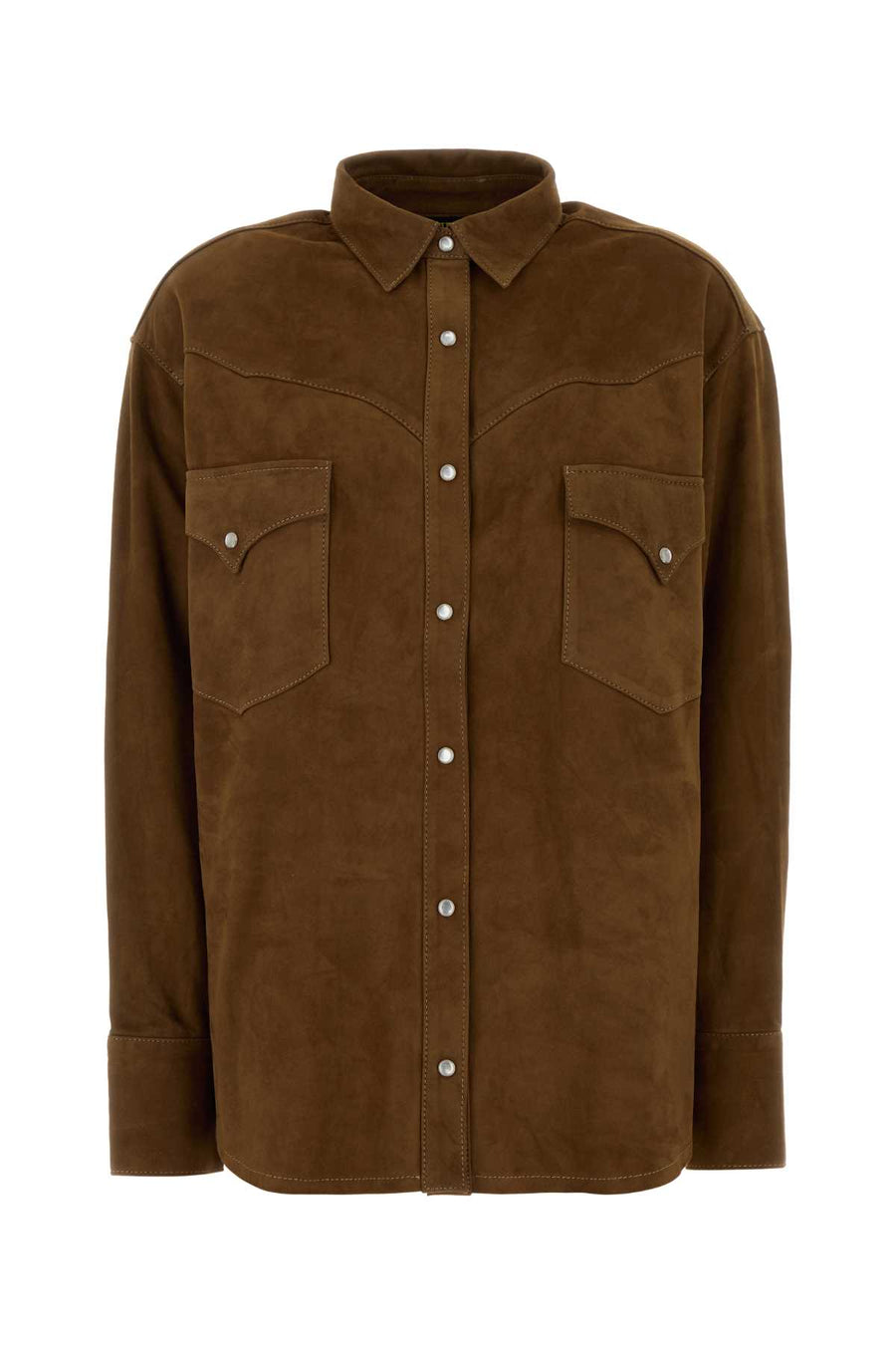 Lois Pocket 100% Suede shirt in brown