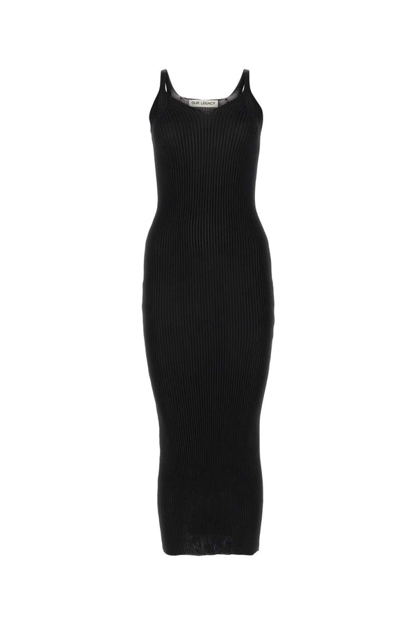 Our Legacy 100% Polyester dress in black