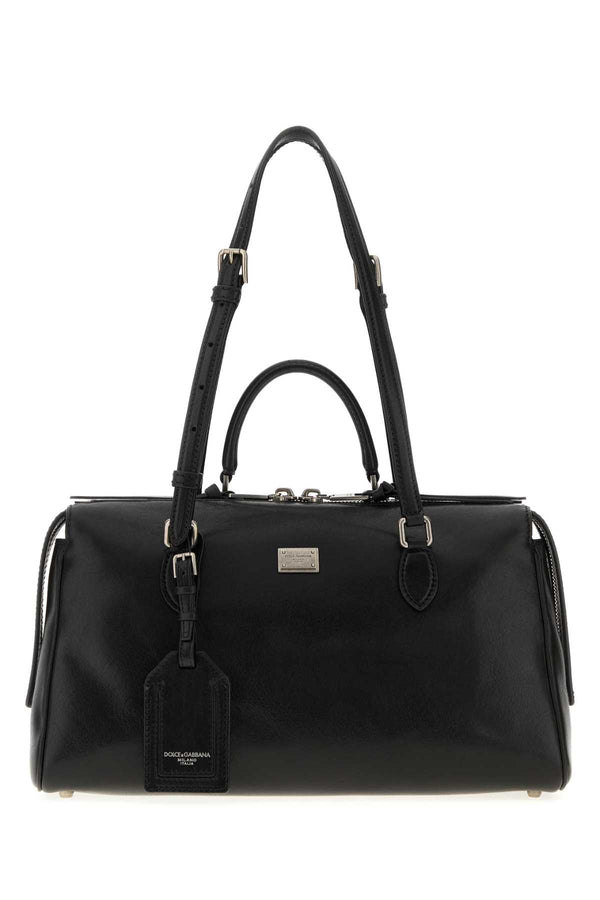 Dolce & Gabbana Exterior: 100% Calf shoulder bag in black