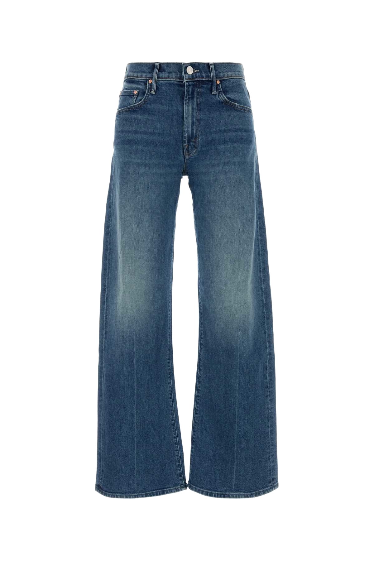 Stretch Denim Lasso Sneak Wide-Leg Jeans Blu Exterior: Cotton Elastane