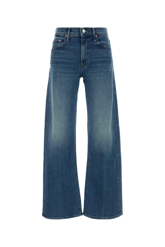 Stretch Denim Lasso Sneak Wide-Leg Jeans Blu Exterior: Cotton Elastane