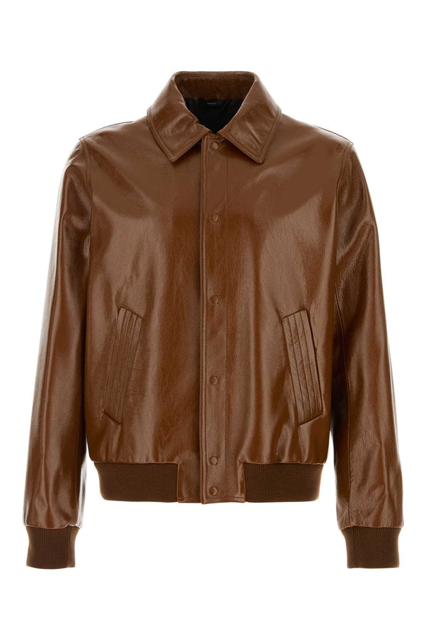 Fendi Exterior: 100% Calf; Lining: 100% Cupro leather jacket in brown