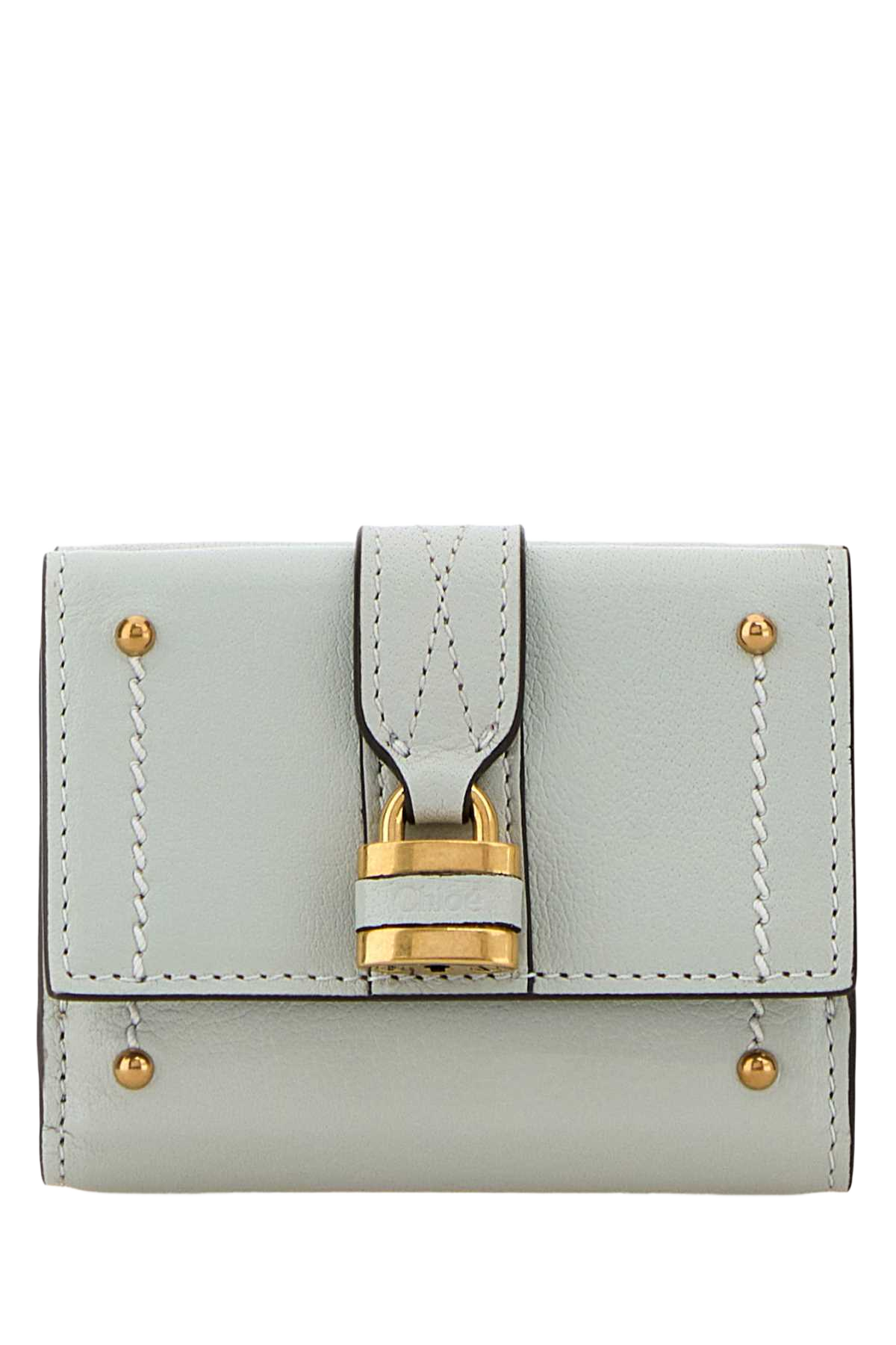 Pastel Light Blue Leather Mini Paddington Wallet Aquagrey Portafogli