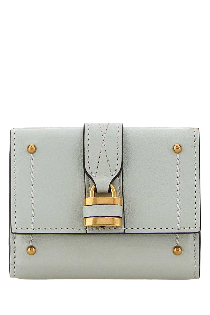 Pastel Light Blue Leather Mini Paddington Wallet Aquagrey Portafogli