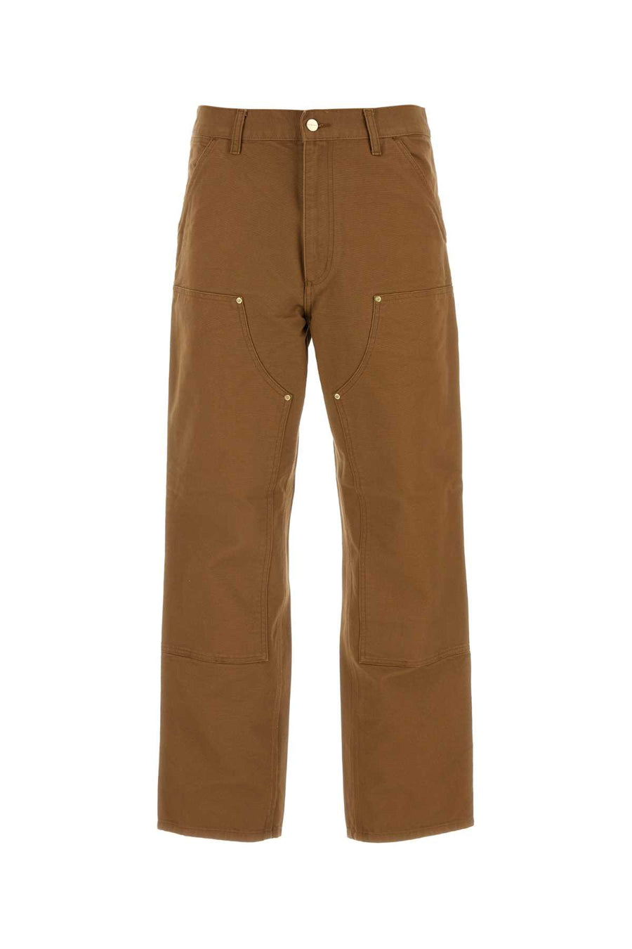 Carhartt Wip Knee 100% Organic Cotton 'Dearborn' Canvas cargo pants in brown