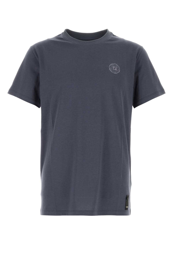 Fendi Fendi Exterior: 100% Cotton t-shirt in blue