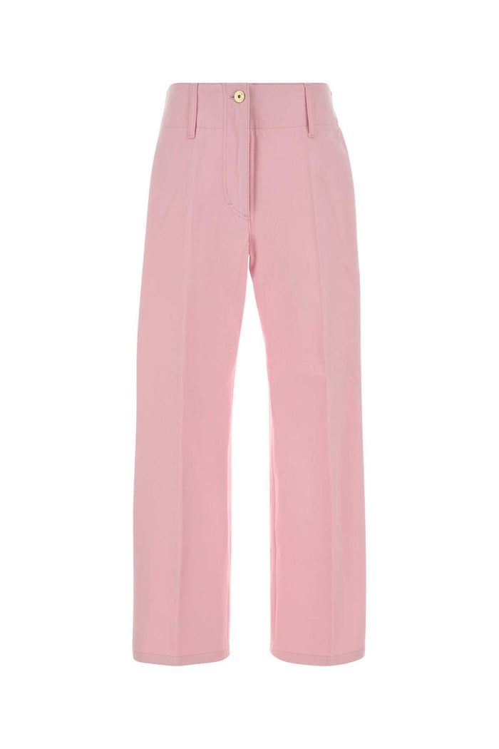 Pink Cotton Pant Pinksunset Exterior: Pantaloni