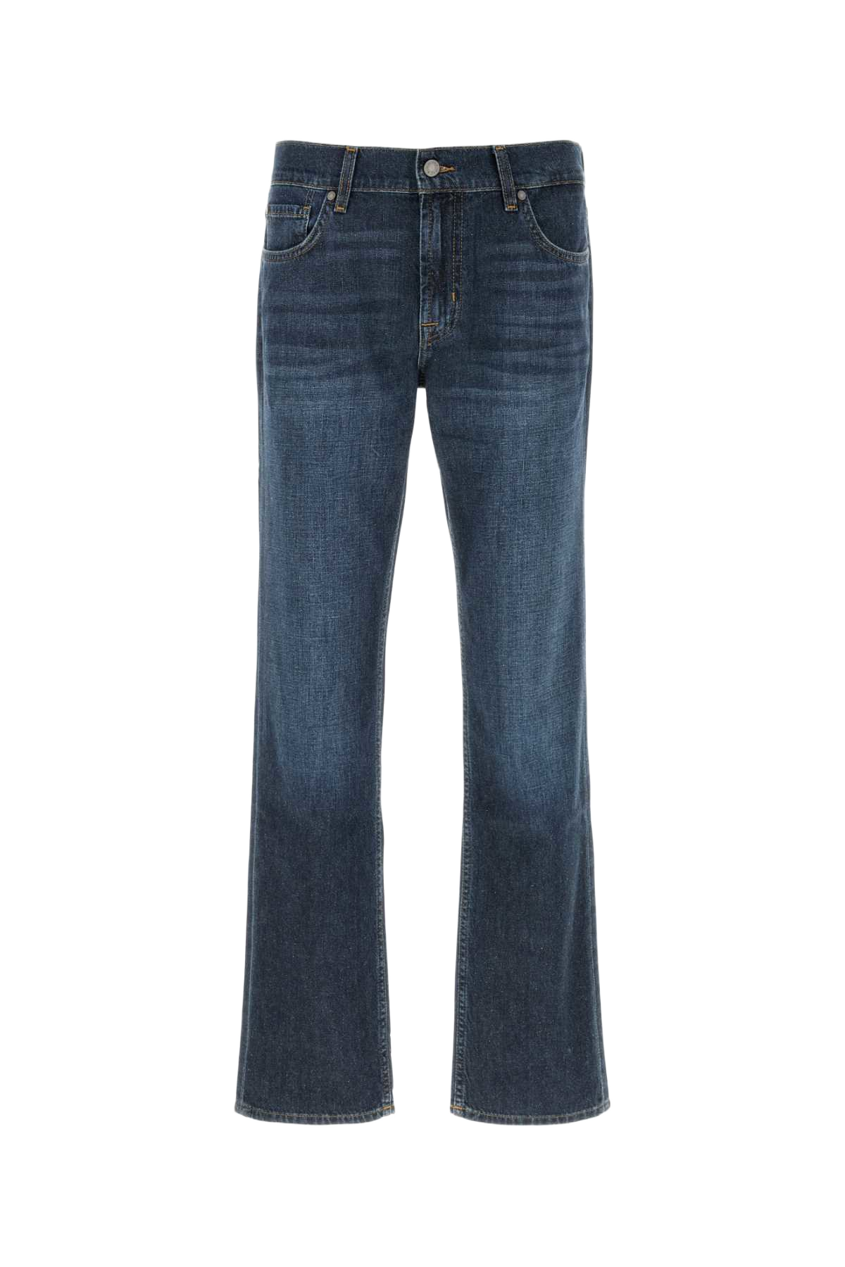 Denim The Straight Jeans Darkblue Exterior: Cotton Silk